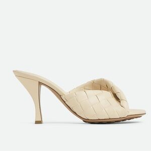 Bottega Veneta Blink Woven Mule Sandal Sea Salt NWT Size 36